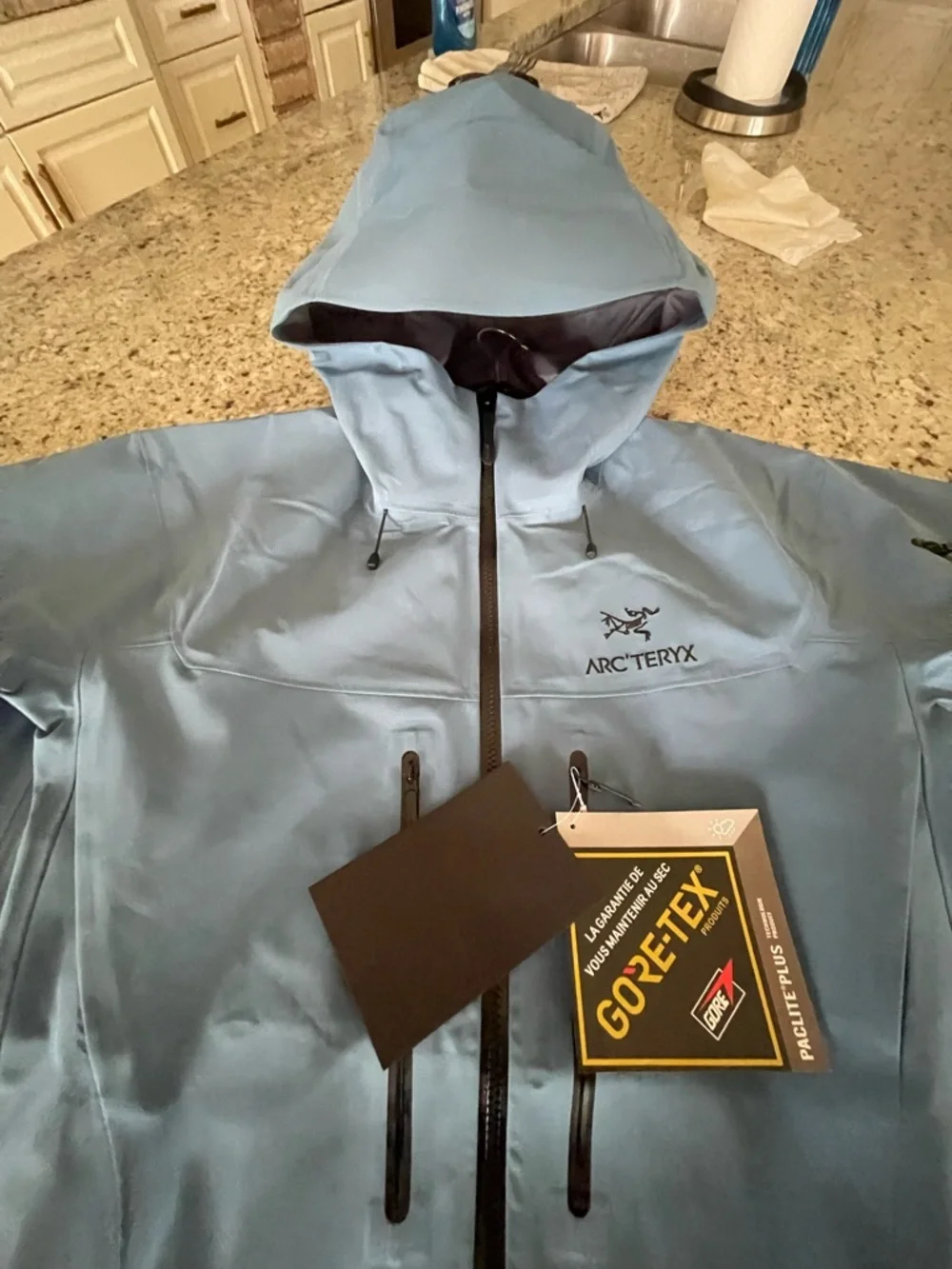 ARCTERYX GORETEX PRO PARKA SHELL NEW MENS XXL PTP 26 HEM 32 ARC BLUE RET $799 - Picture 6 of 14